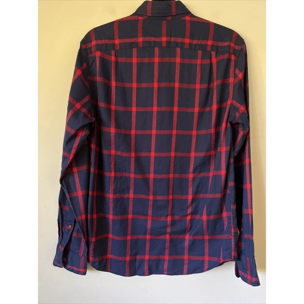 J.Crew Men's Size Small Plaid Slim Fit Long Sleeve Button-Down Flannel Shirt